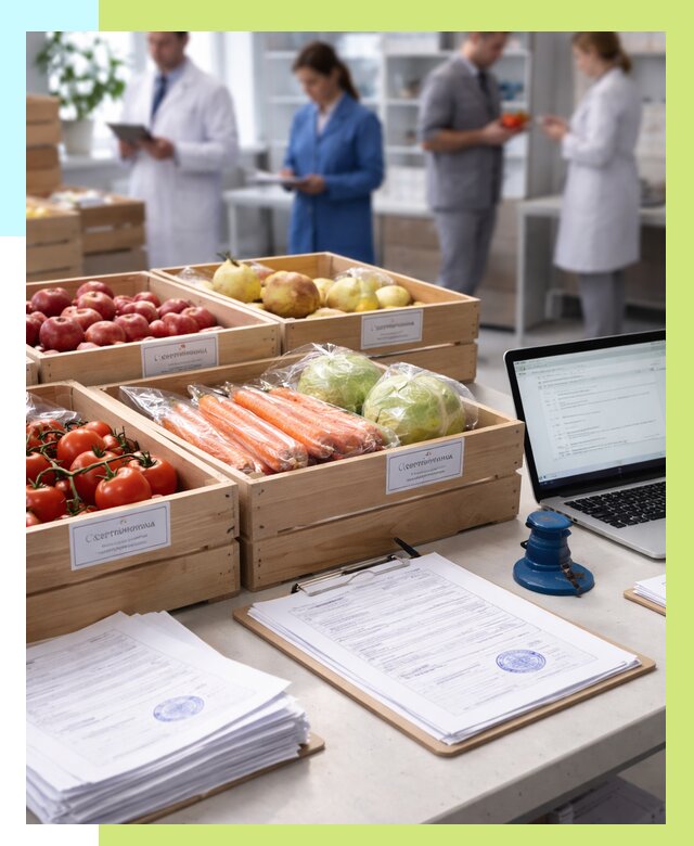 Сертификация овощей и фруктов в Медногорске от 8646 р. | Алешин-Мдн