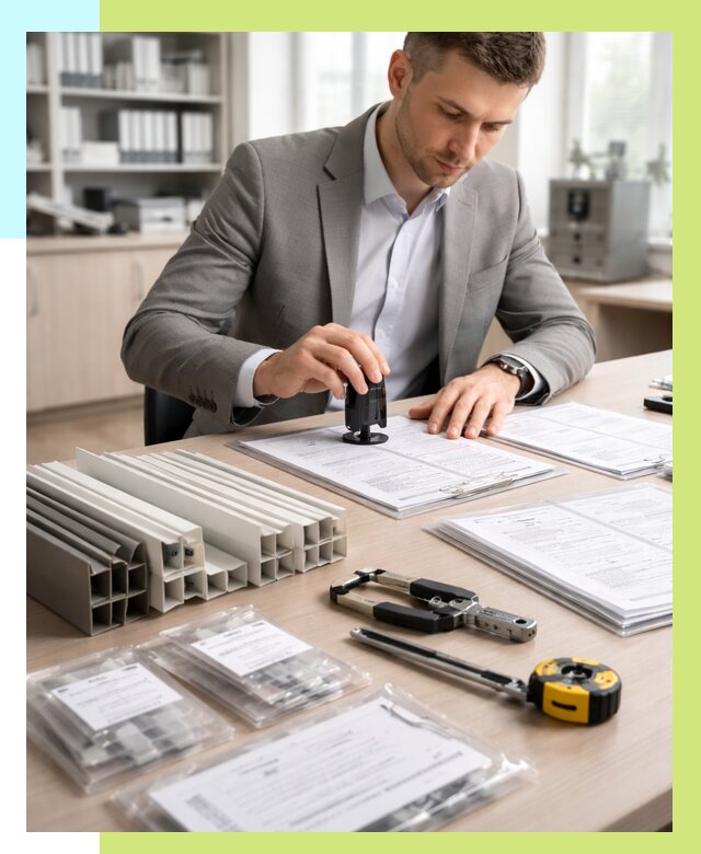 Сертификация ПВХ продукции в Медногорске от 8646 р., Алешин-Мдн