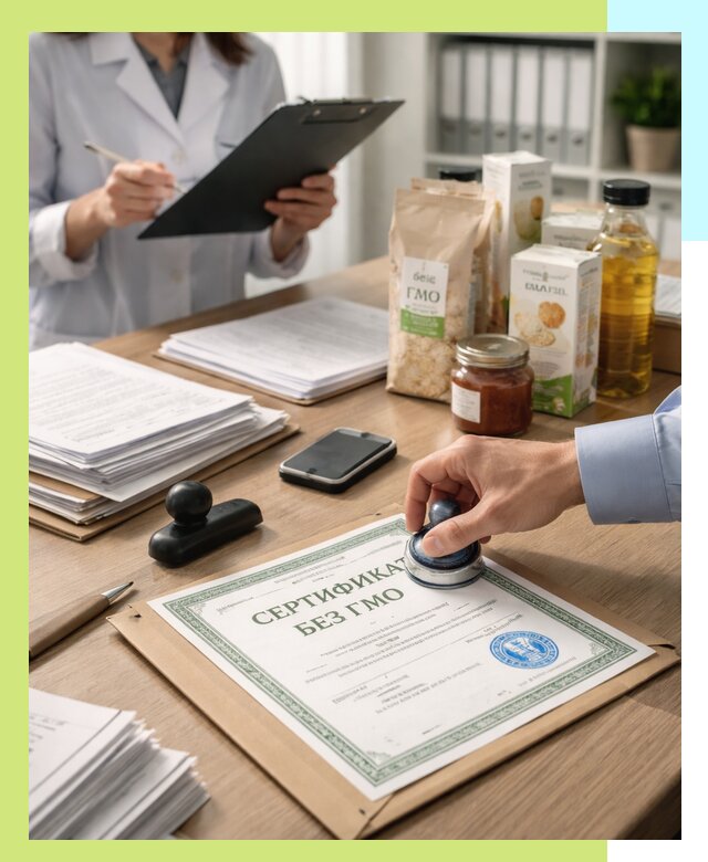 Получение сертификата Без ГМО для продукции в Медногорске